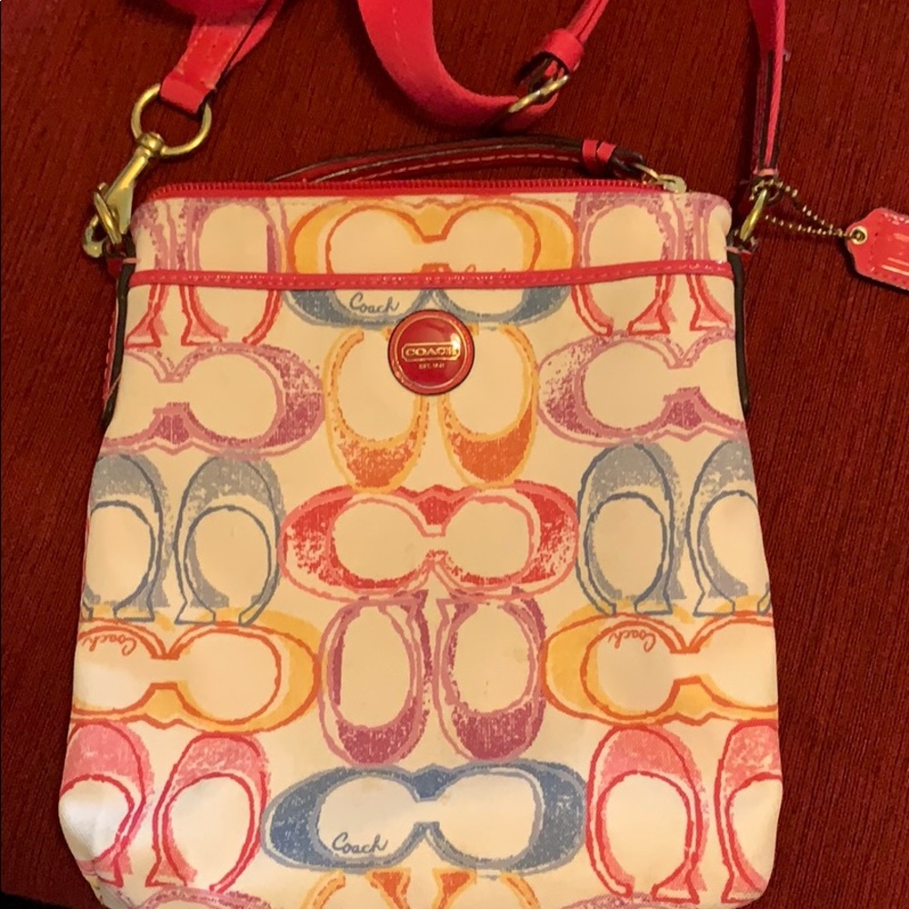 Coach colorful crossbody bag